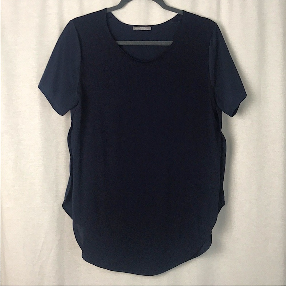 Zara Navy Scoop Neck Size Large